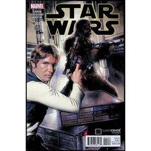 Marvel Comic Book Star Wars #001 Loot Crate Exclusive Variant Han Solo Chewbacca